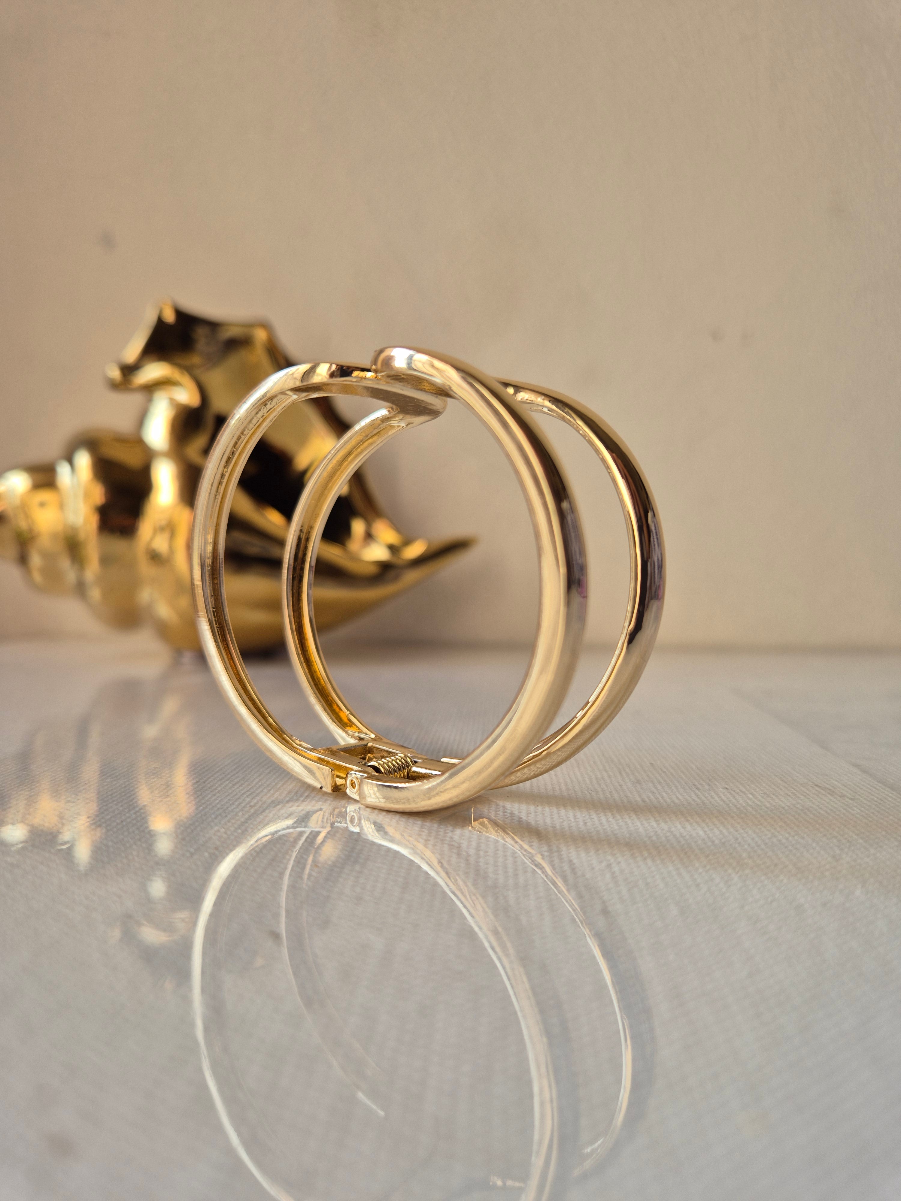 Aurora Curve Open Cuff Ring – Gold Finish Anti-Tarnish