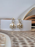 Ivory Bloom Crystal Drop Anti-Tarnish Earrings – Gold Finish