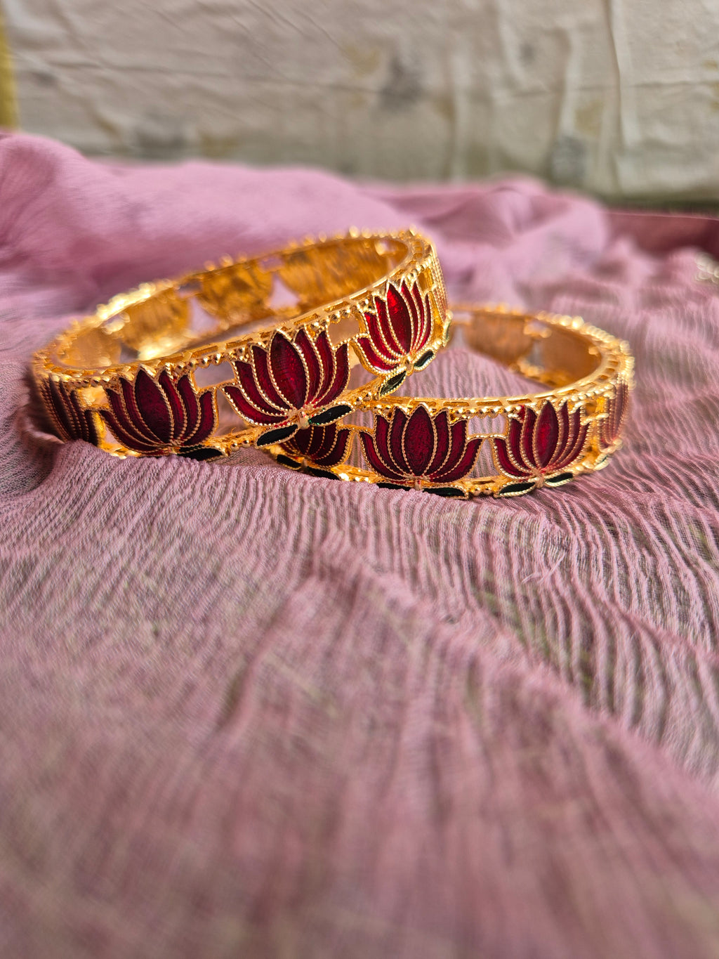 Nandini Viral Lotus Bangle- Size: 2.4