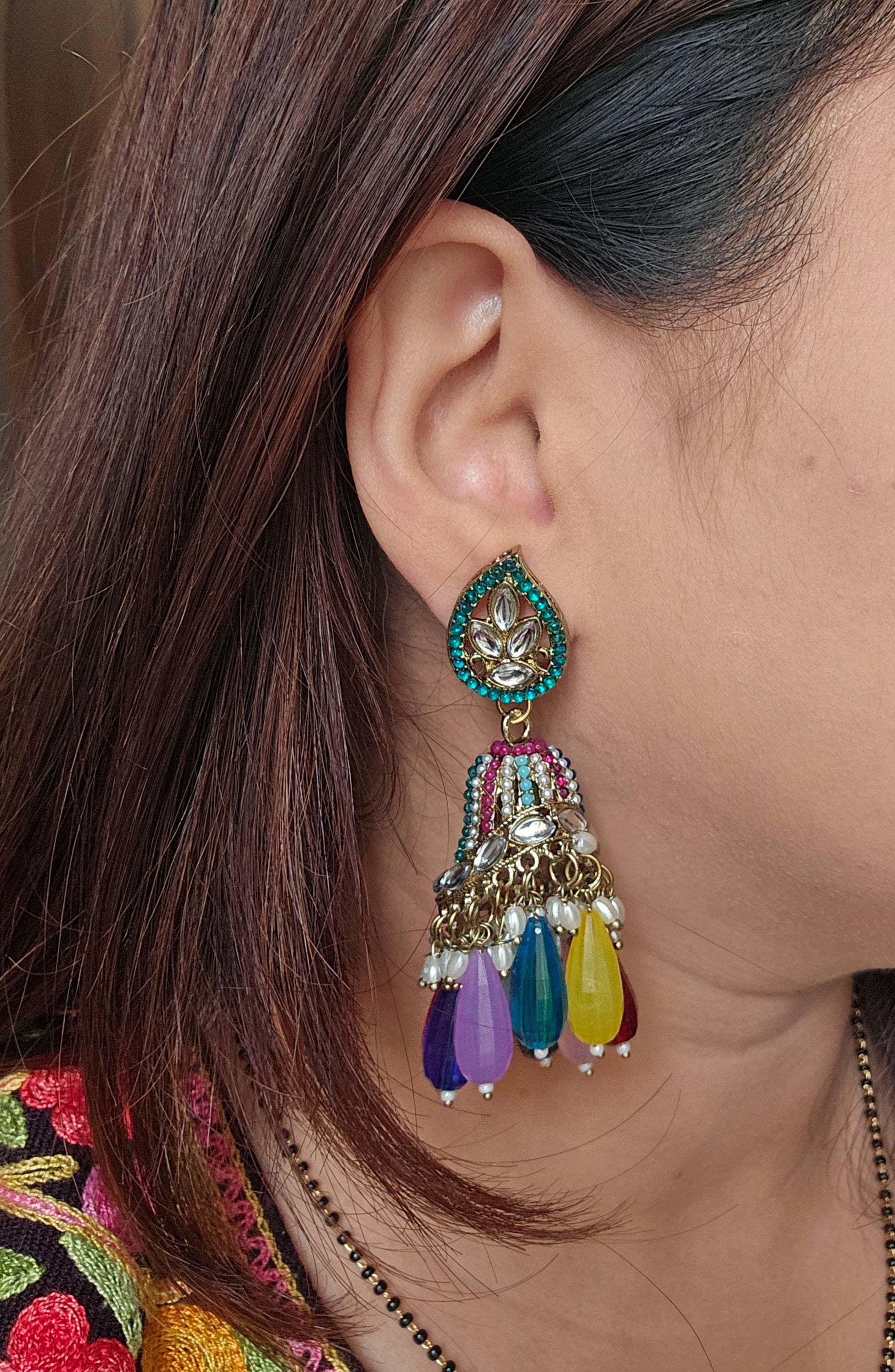 Rangrez Jhumki Drop Earrings