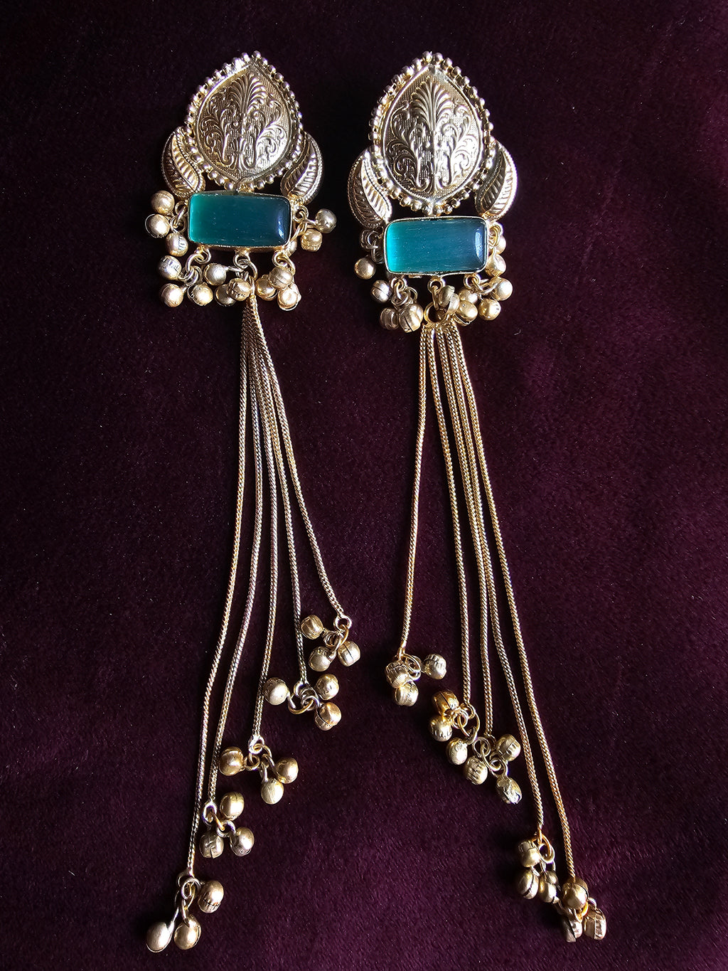 Emerald Noor Kashmiri Earrings