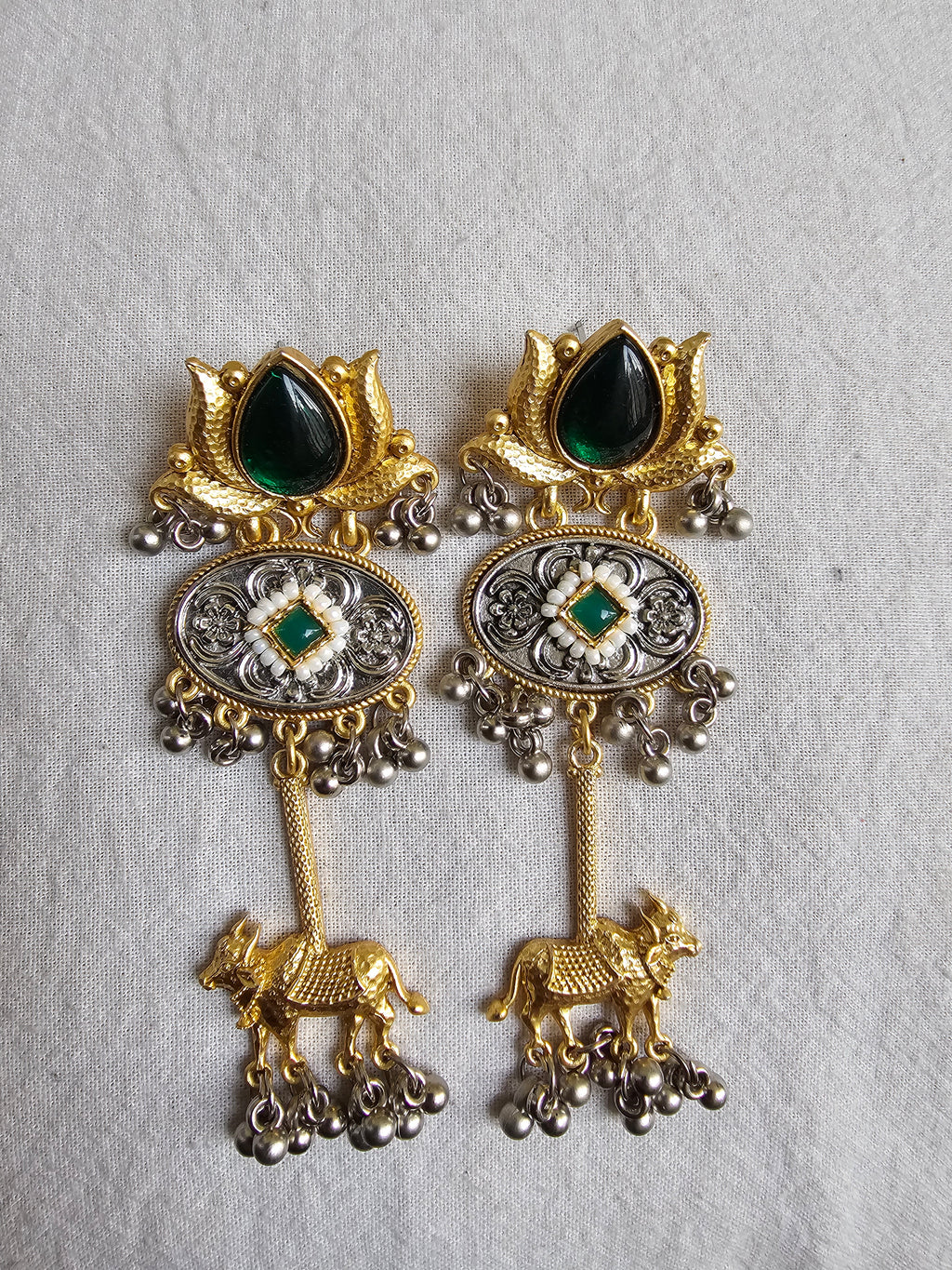 Emerald Nandi Heritage Earrings