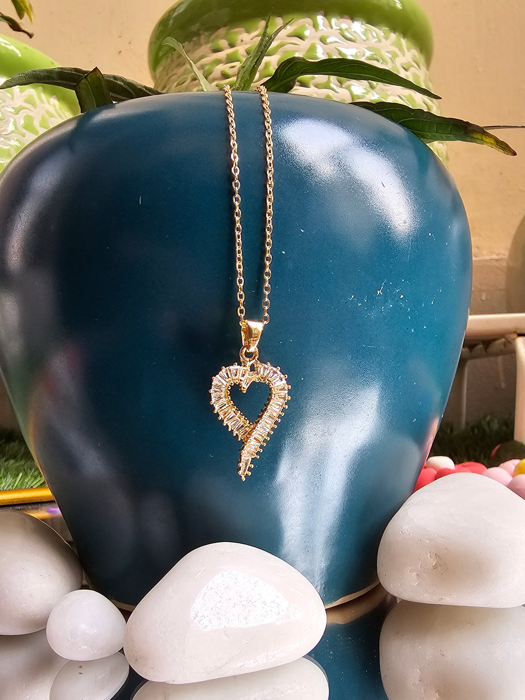 Crystal Heart Pendant Necklace