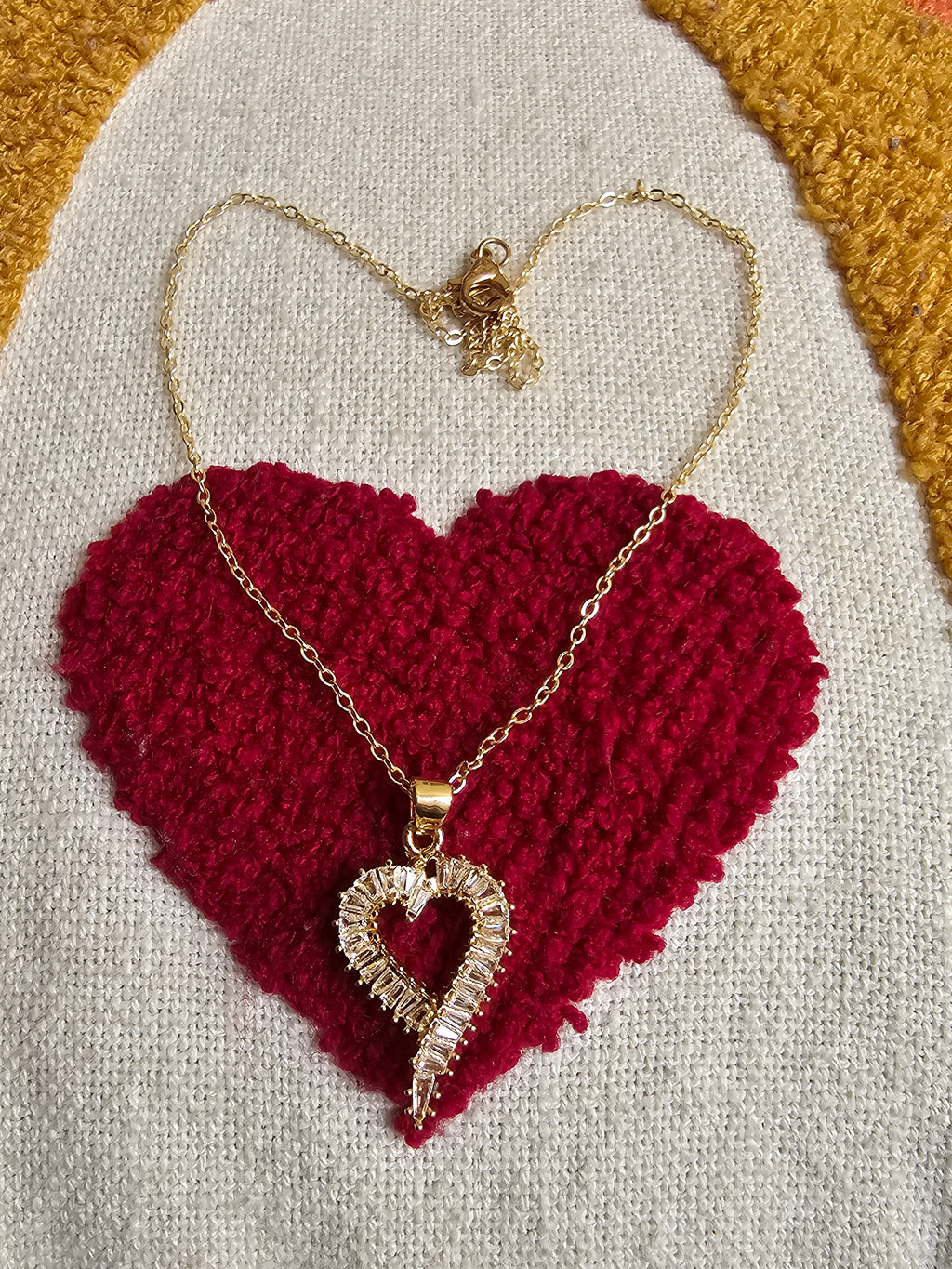 Crystal Heart Pendant Necklace