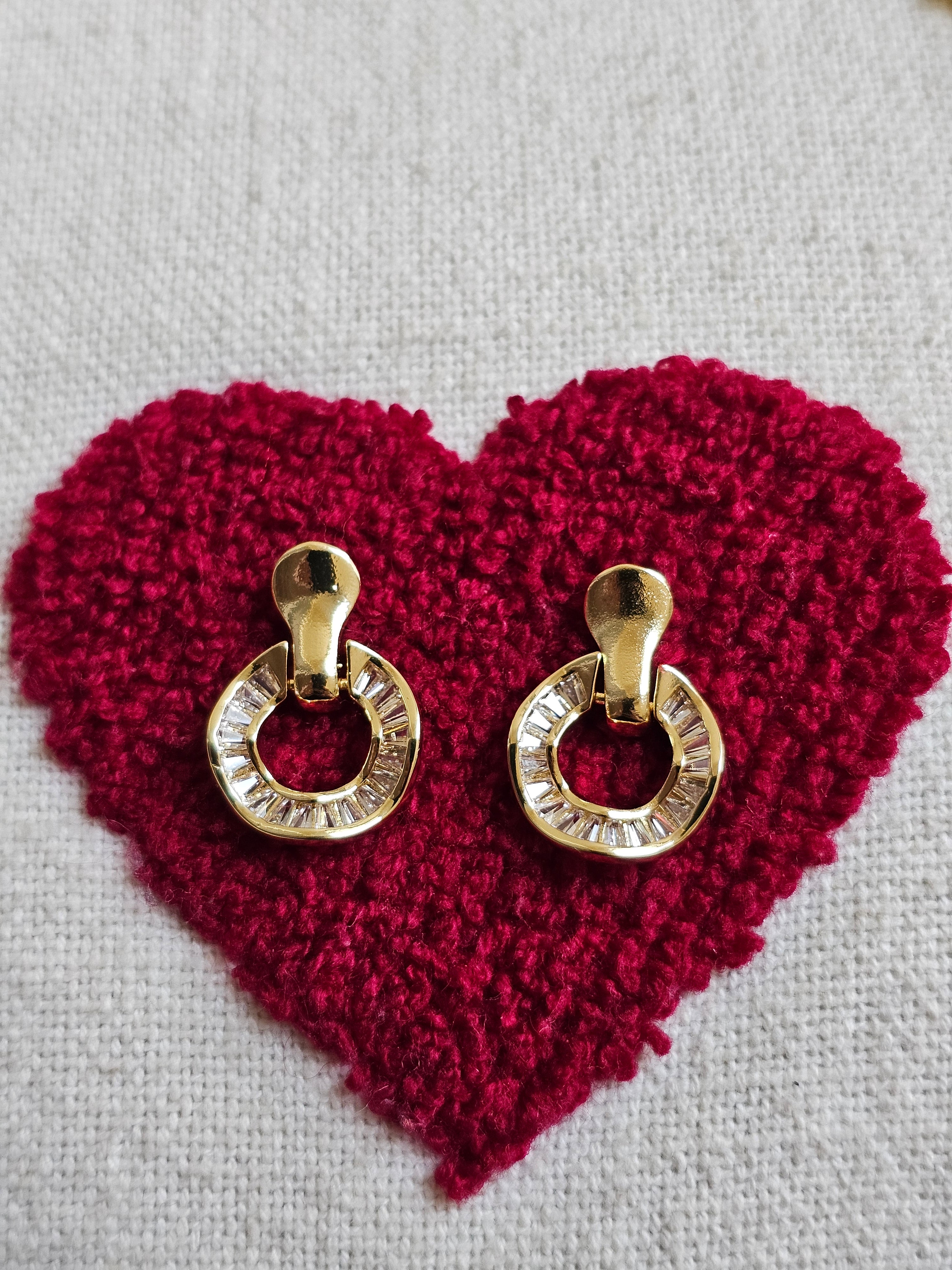 Aurora Crystal Loop Studs (Anti-Tarnish)