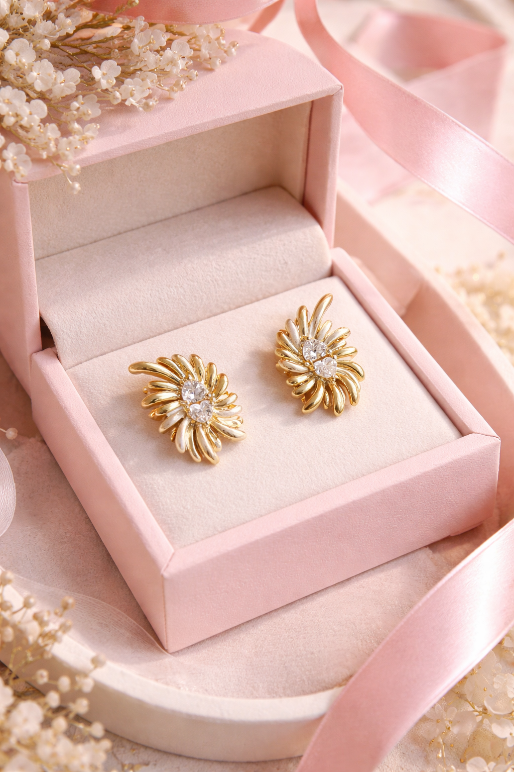 Sun Golden Bloom Studs