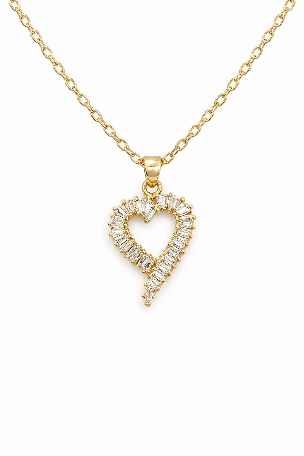 Crystal Heart Pendant Necklace
