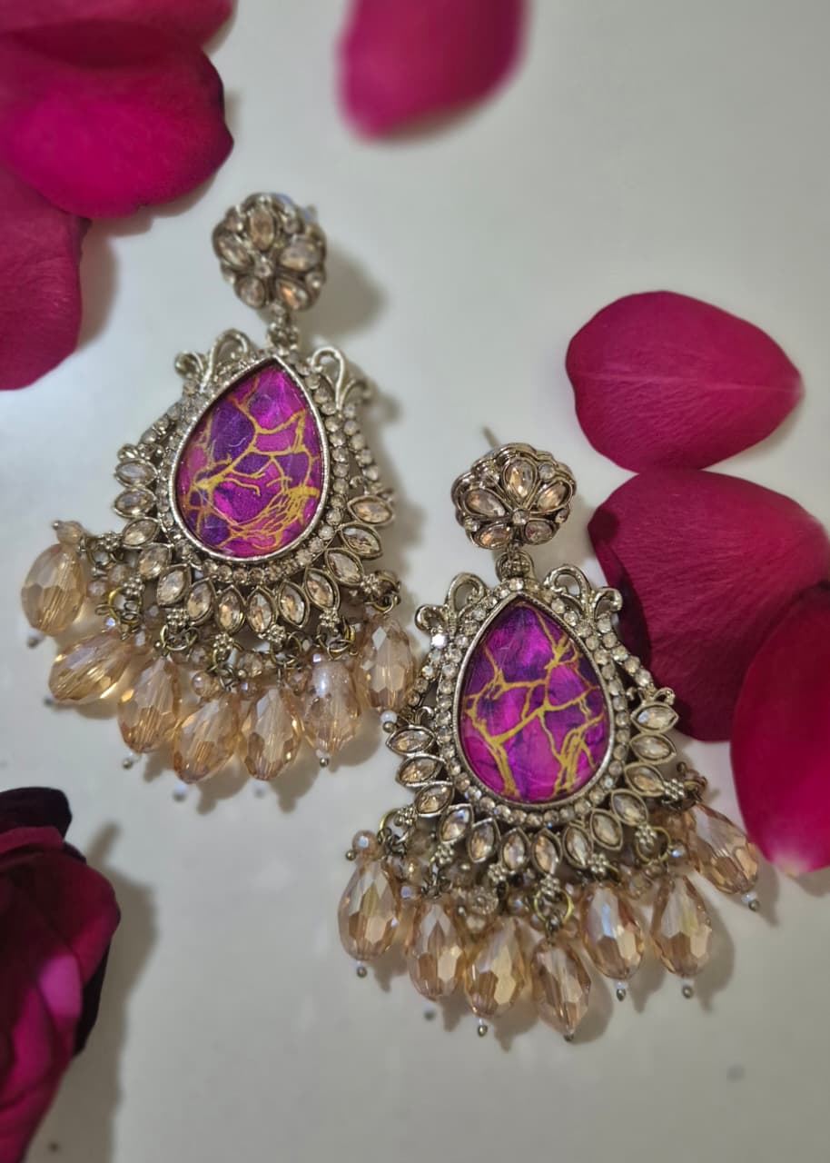 Riwaaz Kundan Drop Earrings