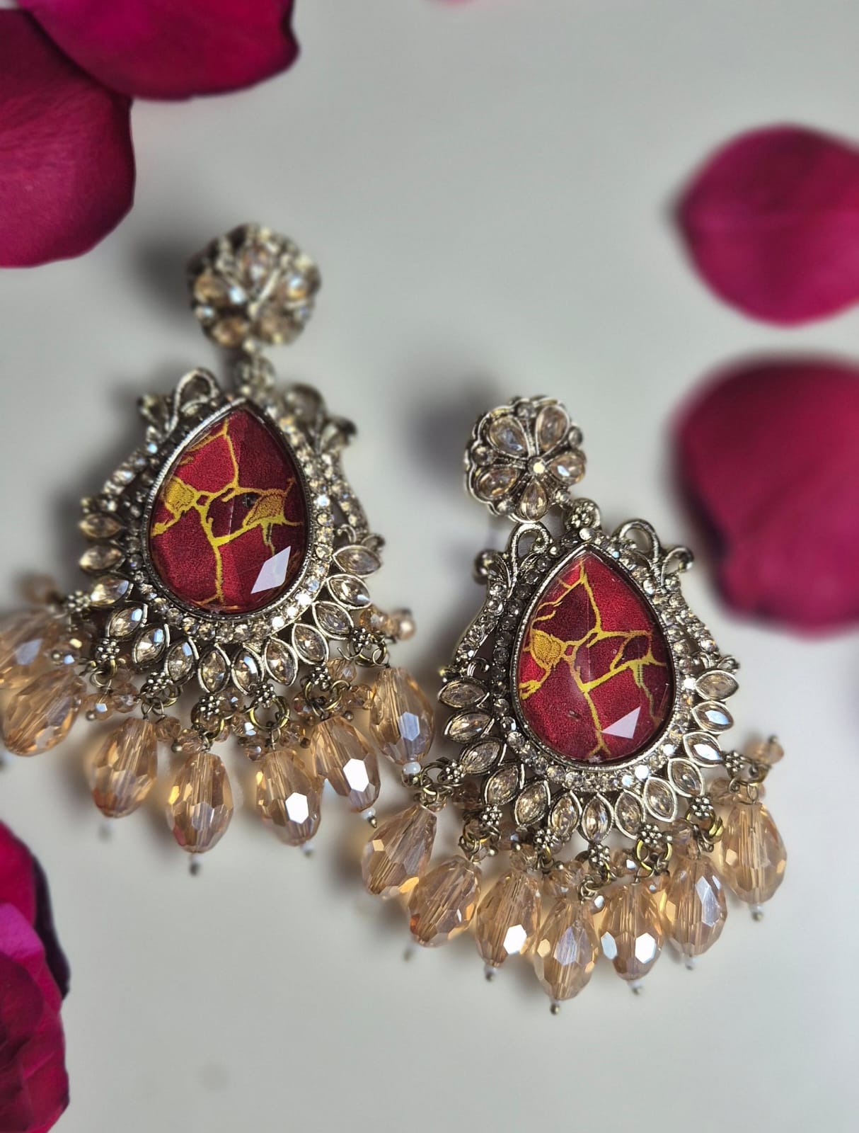Riwaaz Kundan Drop Earrings
