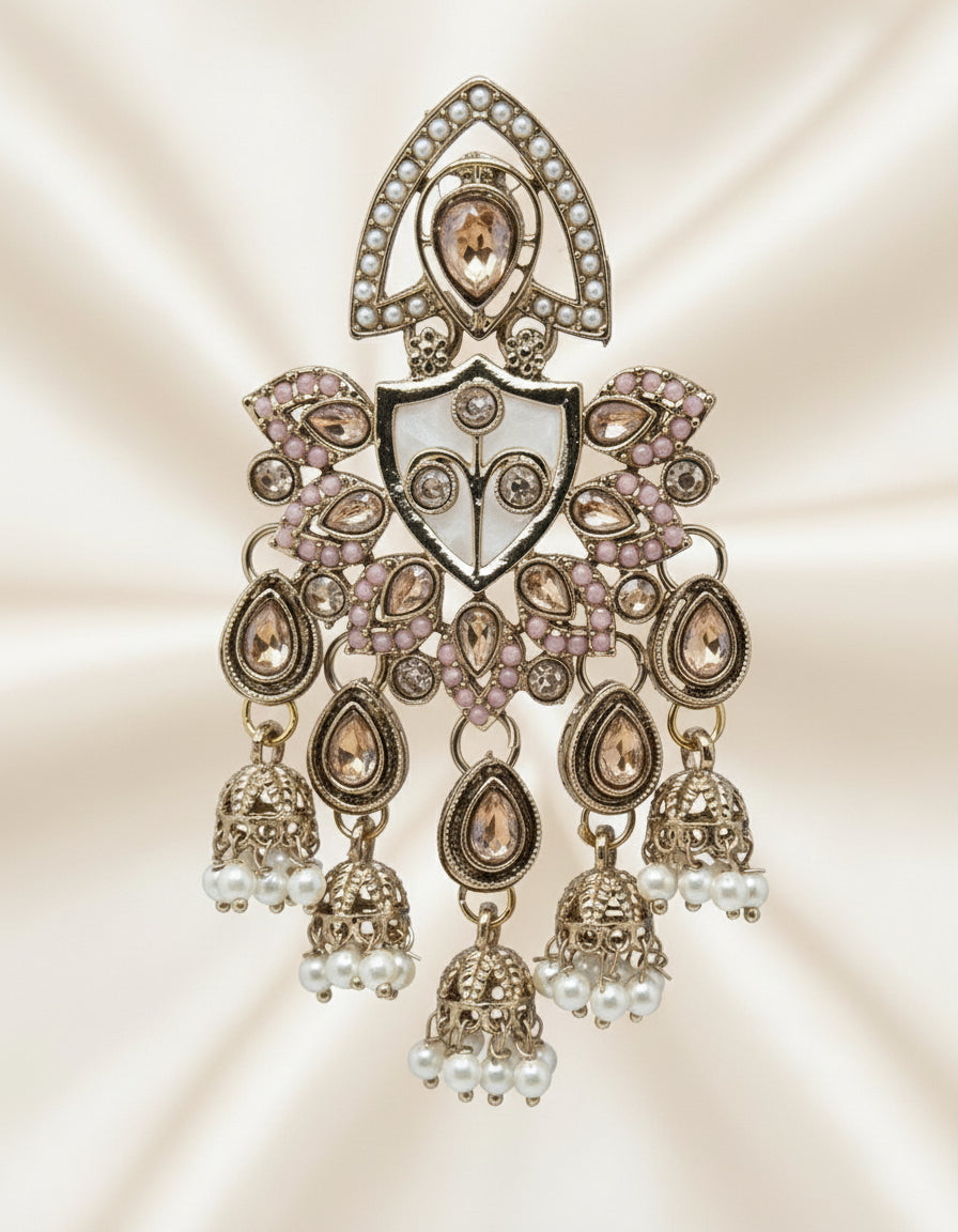 Royal Grace Kundan Chandbali Earrings